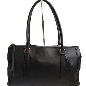 Vintage Coach Black Leather Satchel
